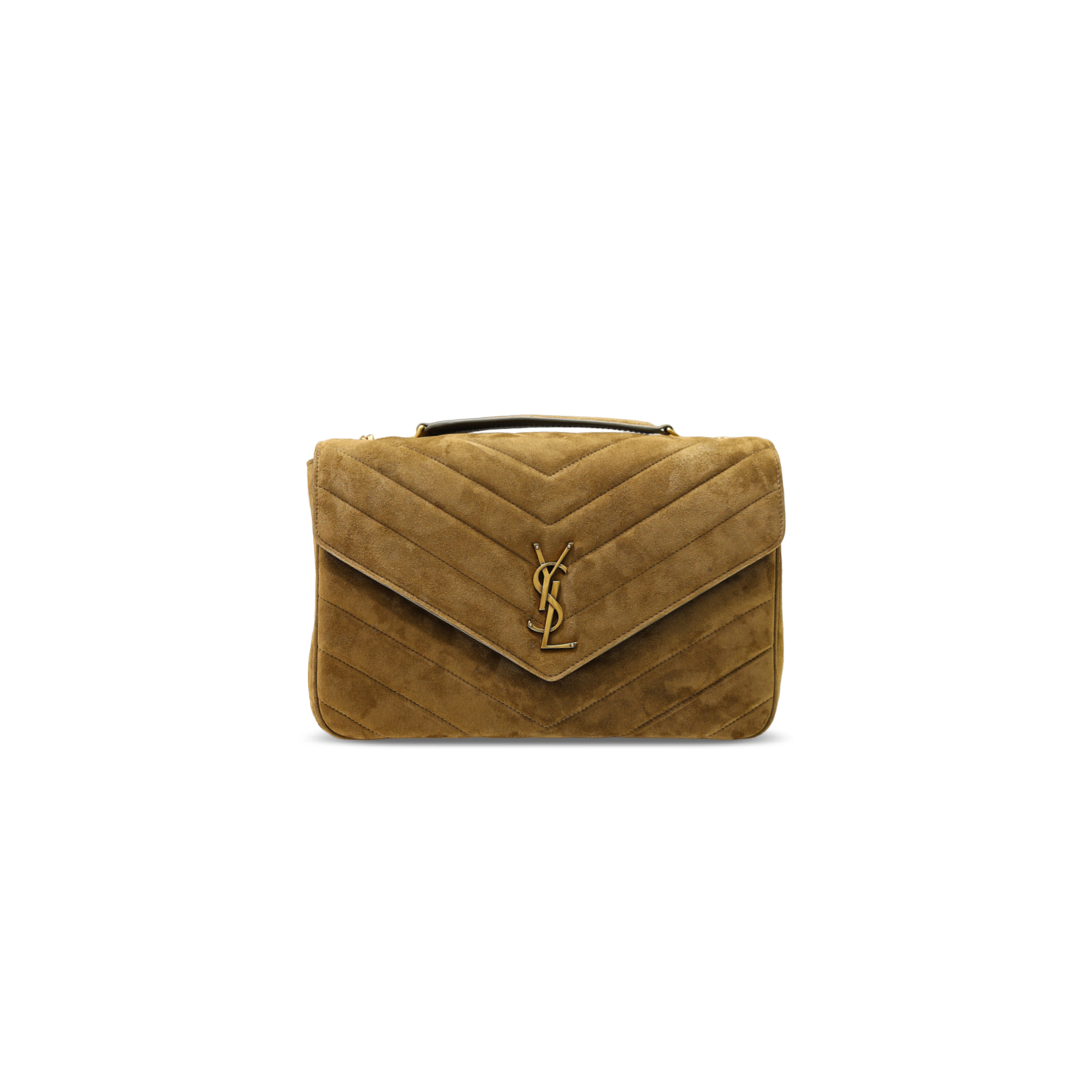 YSL LOULOU LARGE IN MATELASSÉ SUEDE 803541 (32*22*10cm)